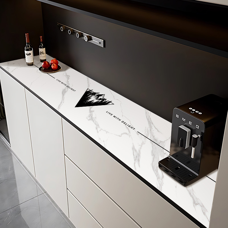 简约轻奢电视柜保护垫玄关皮革桌布防水防脏免洗可擦台面皮革桌垫