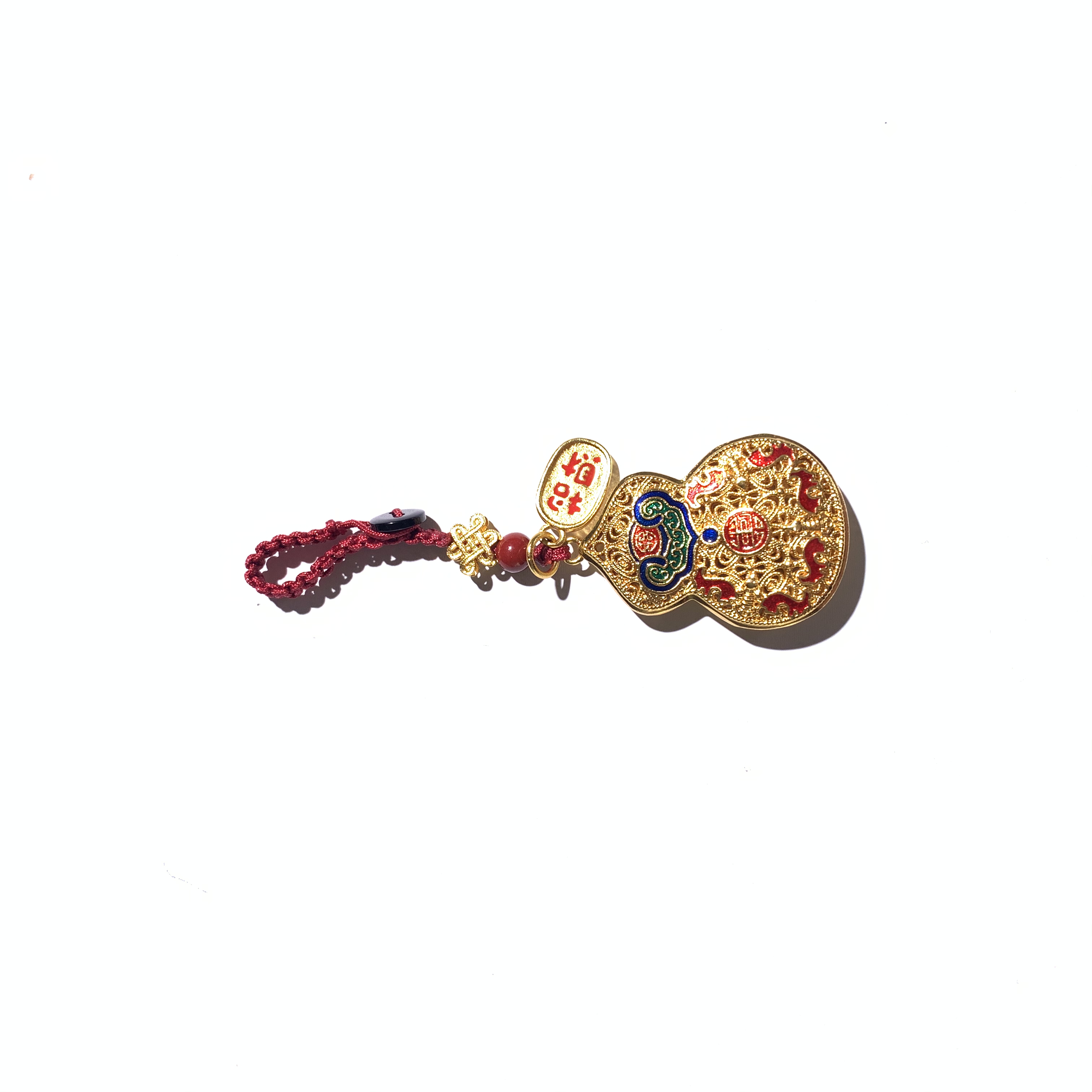 铜合金钥匙扣  金色镂空雕花大葫芦钥匙扣FL1173