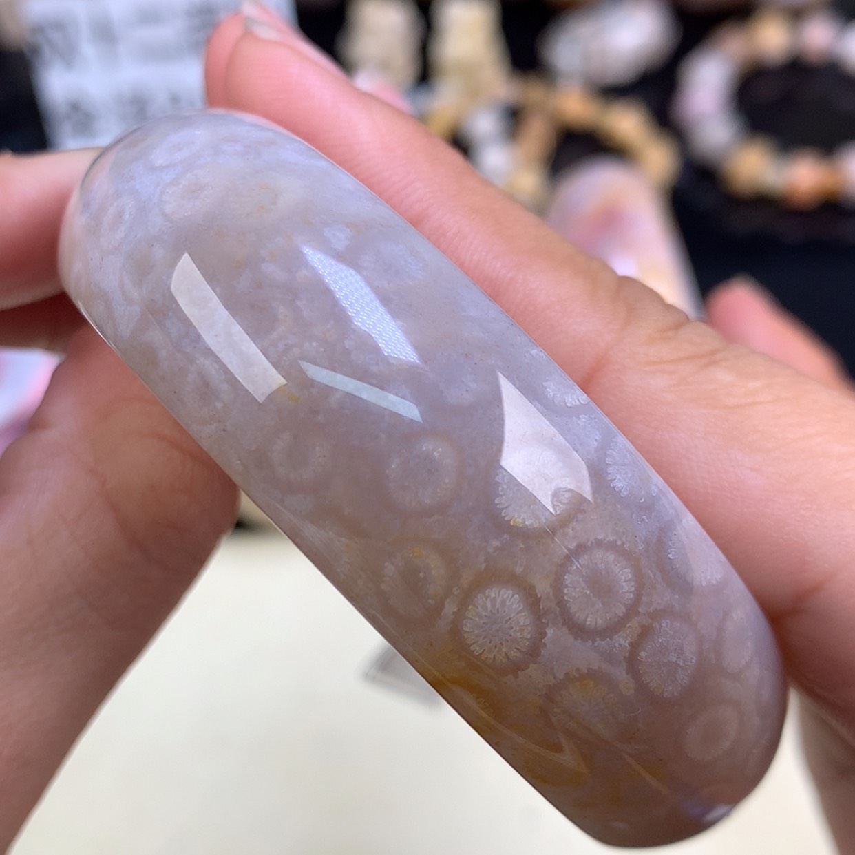 【闪购商品】颈饰未镶嵌硅化珊瑚（珊瑚玉）37号果冻56.9圈