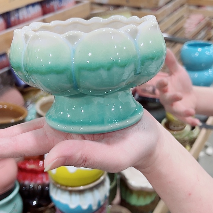 有孔，凑单福利满10元发货陶瓷多肉花盆！