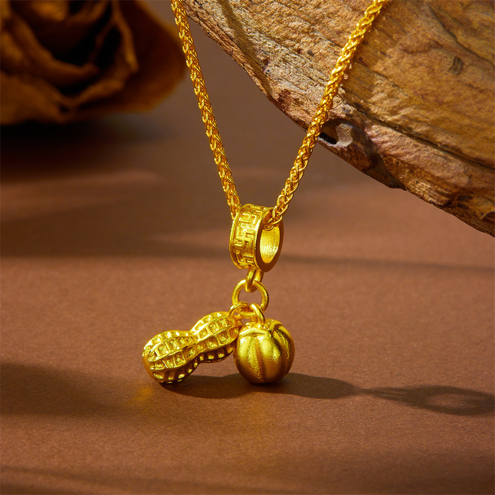 好事花生项链女柿子项链精致时尚百搭锁骨链