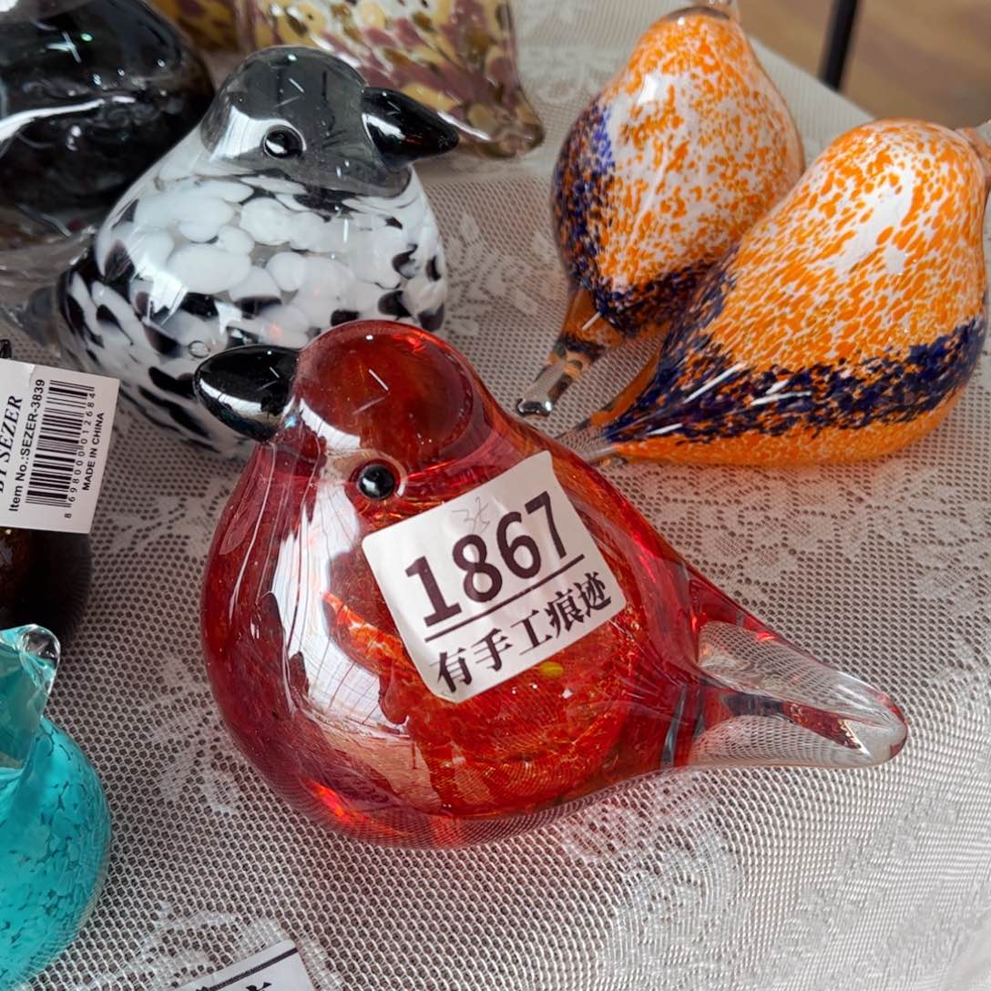 琉璃1867有手工痕迹 花瓶摆件