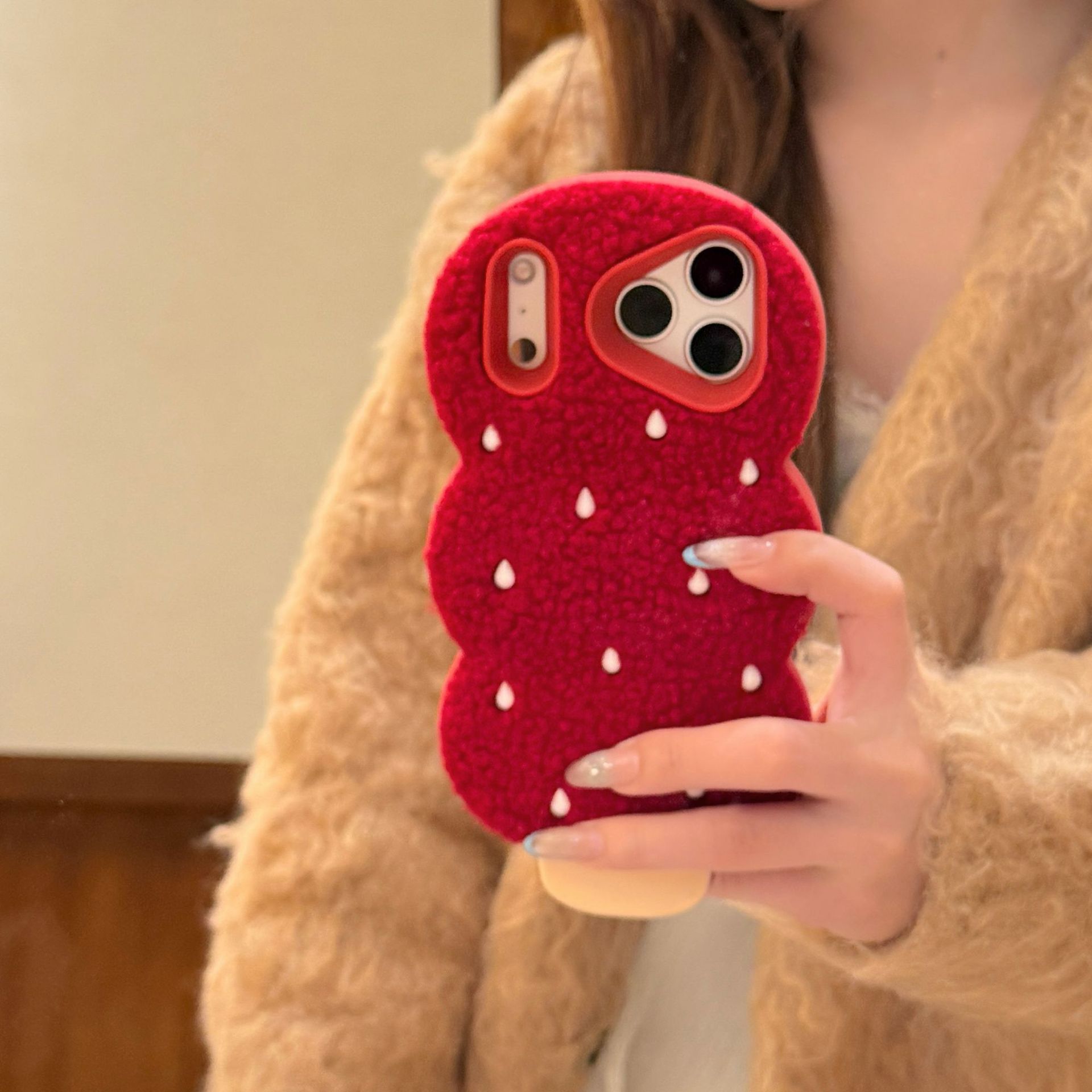 （ai包）毛绒创意冰糖葫芦iPhone17苹果16适用14/15pro max手机壳