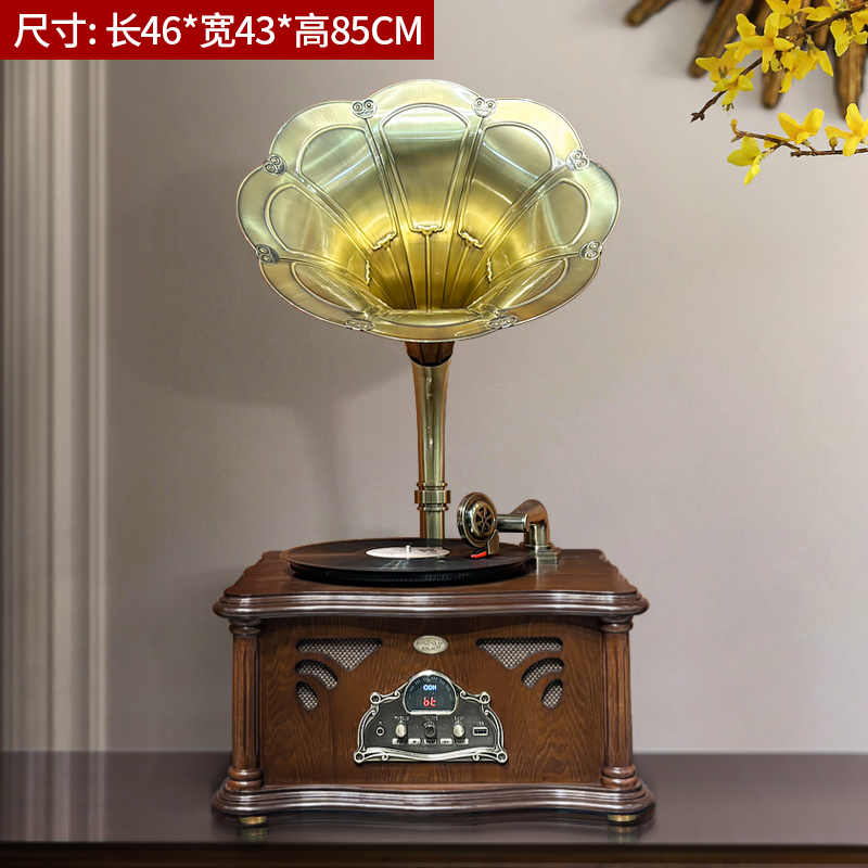 ODN/欧蒂诺留声机新中式老式欧式仿古家用音响多功能黑胶台式音箱