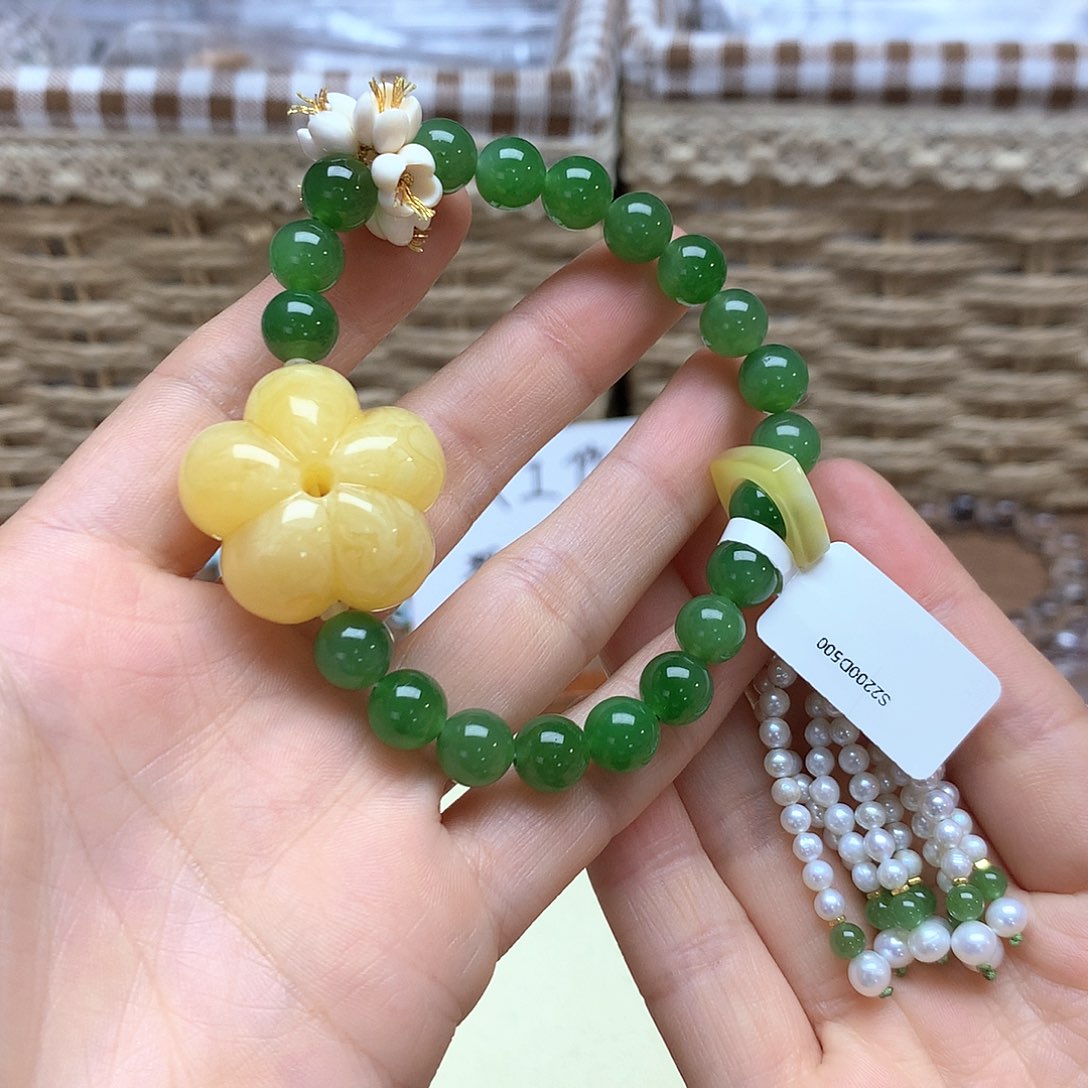 未镶嵌蜜蜡手链幽*手链