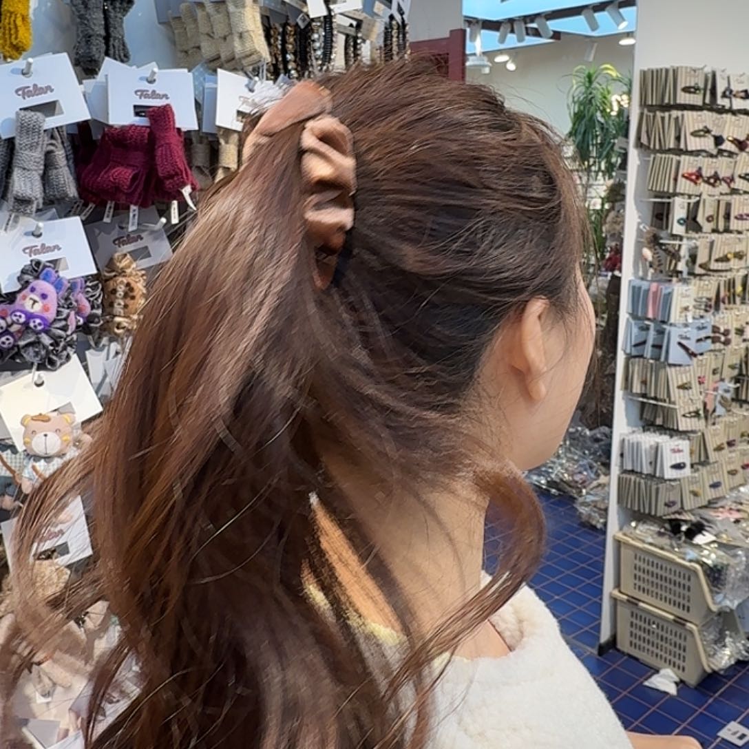 皮质非金属丝绒香蕉夹586