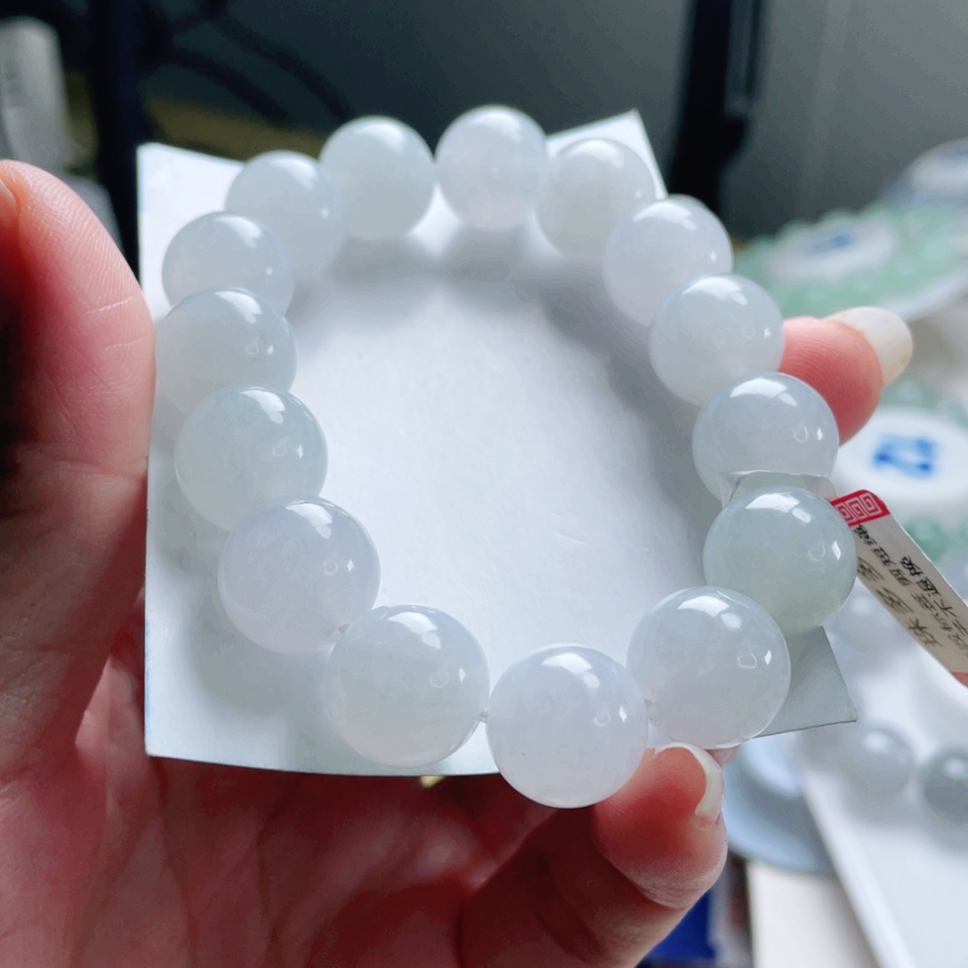 翡翠未镶嵌手链手串14