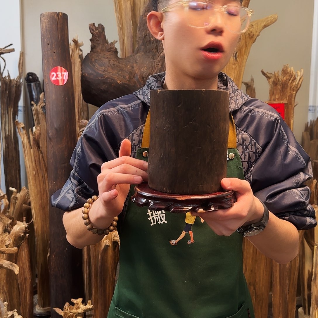 沉香木摆件天然沉香原木摆件➕底座