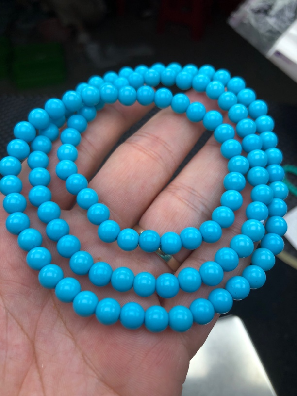 209高瓷蓝6mm佛珠手串