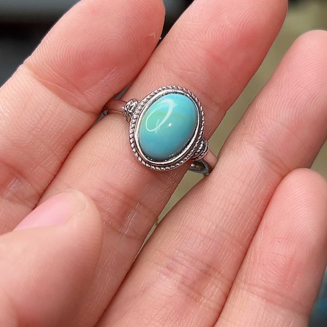 绿松石珠宝奇石银S925镶嵌