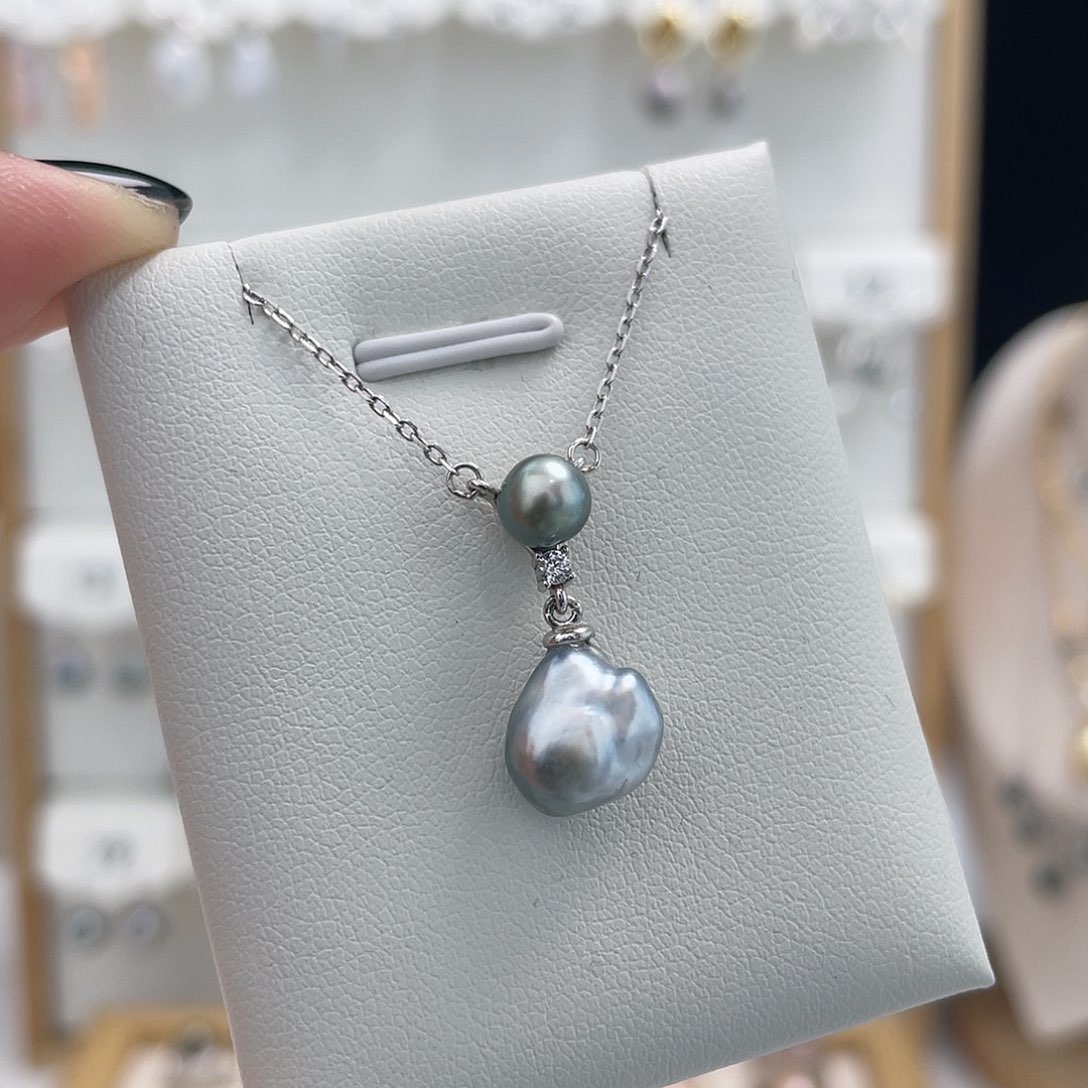 海水珍珠吊坠(赠链)银S925镶嵌