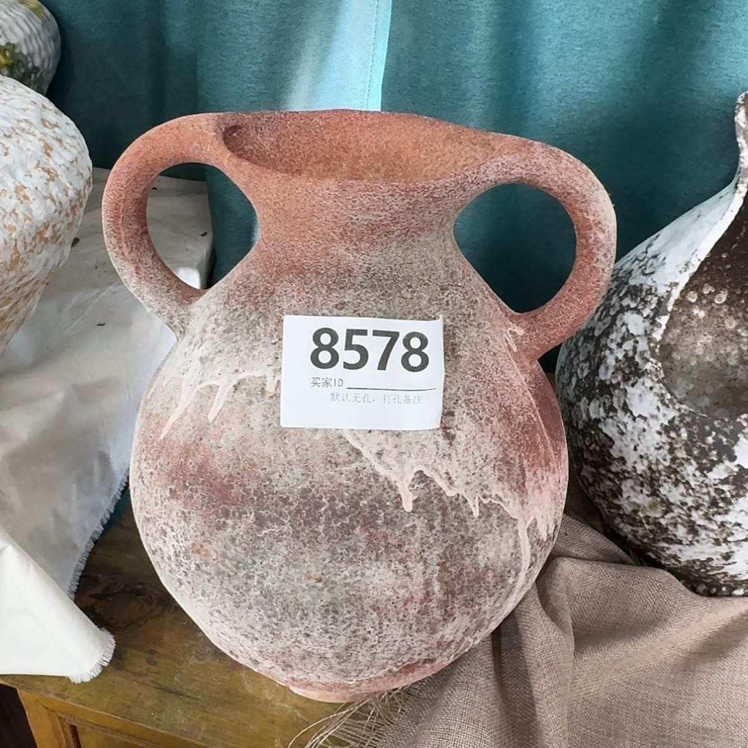 曹***晶陶摆件景德镇高温花瓶编码8578高34口9默认无孔