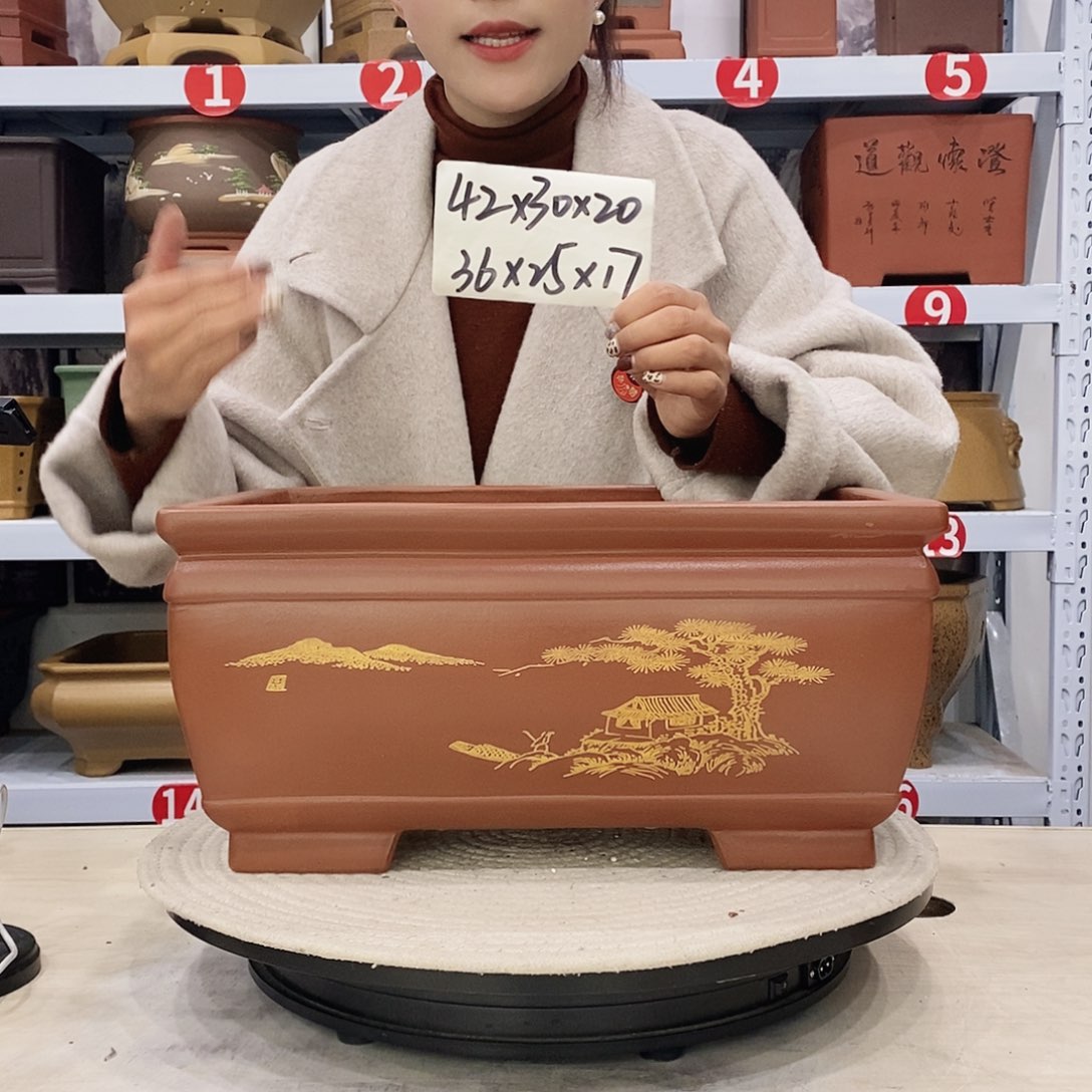 紫砂花盆紫砂花盆
