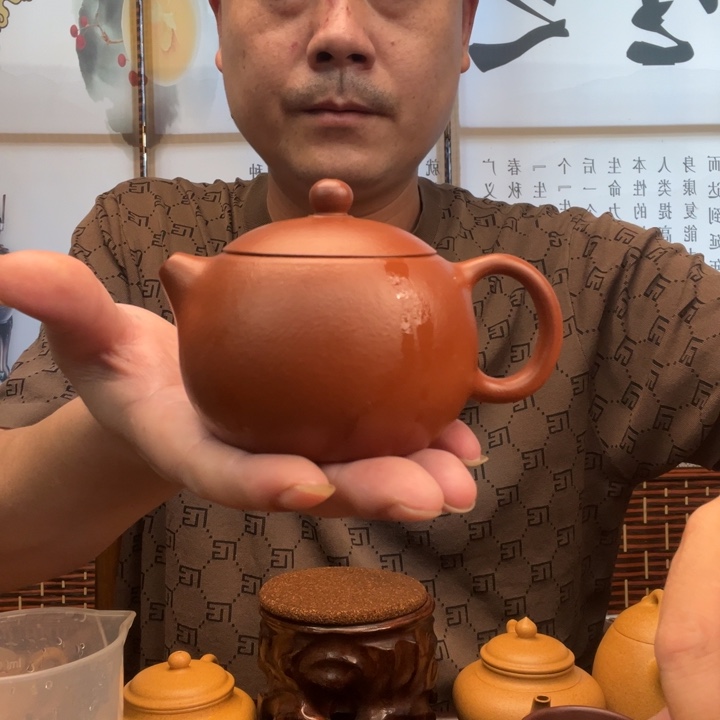 紫砂原矿紫砂壶原矿朱泥全手工西施220毫升左右