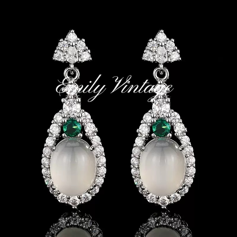 铜合金仿水晶耳饰  【3143】Emily Vintage珍藏款