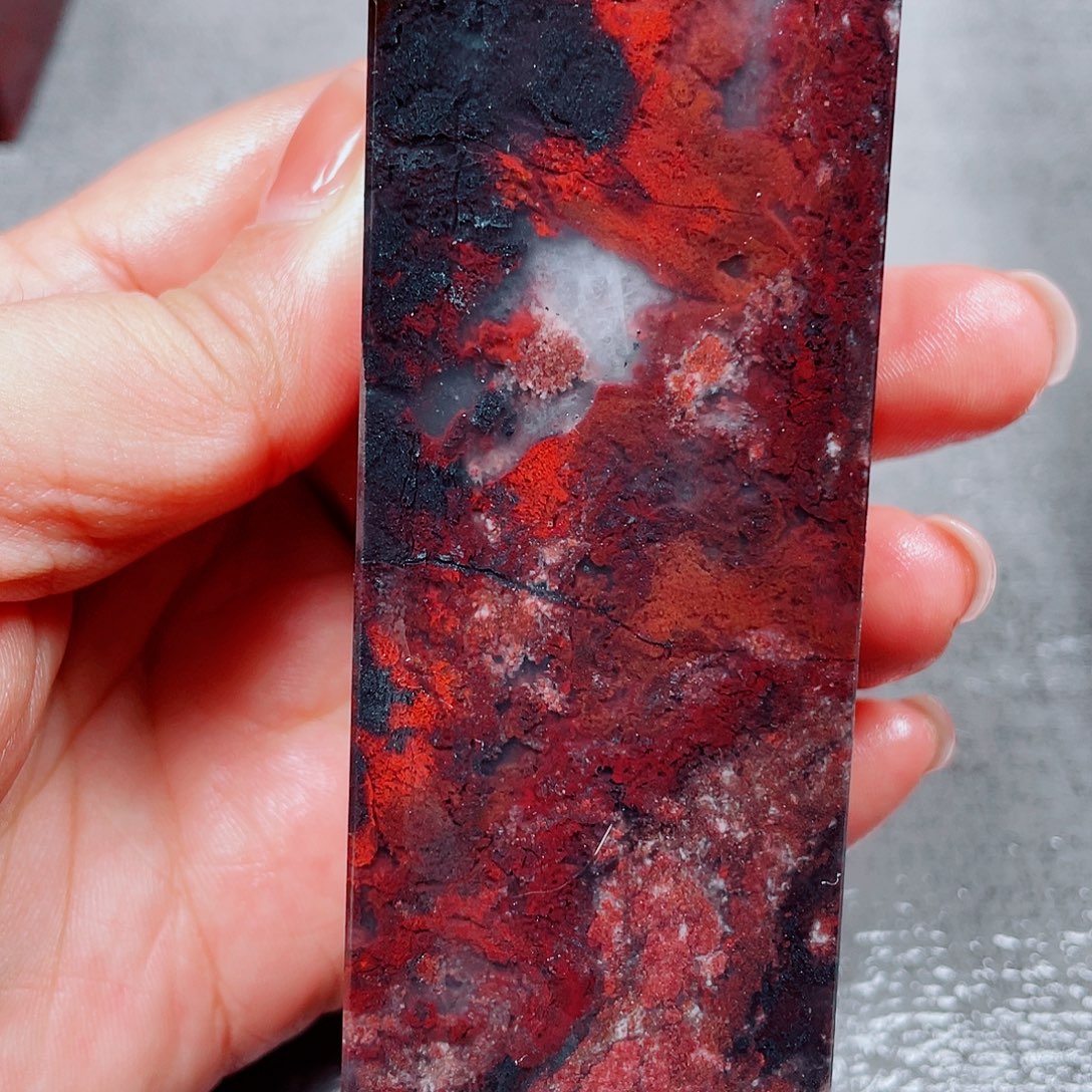 玉桂林鸡血玉印章镇尺17