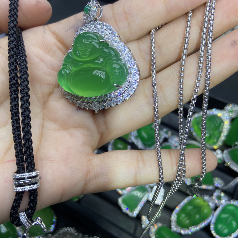 天然玉髓佛项链女