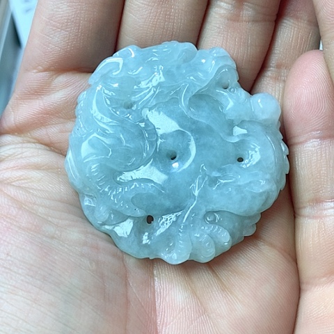 翡翠颈饰未镶嵌角*天然缅甸翡翠a货