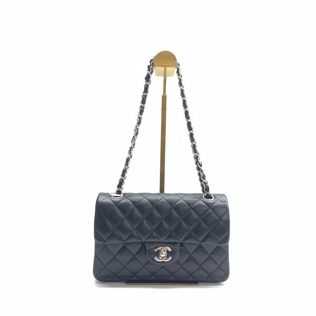 95新 Chanel/香奈儿 单肩包/2900 CF黑银小号 菲菲