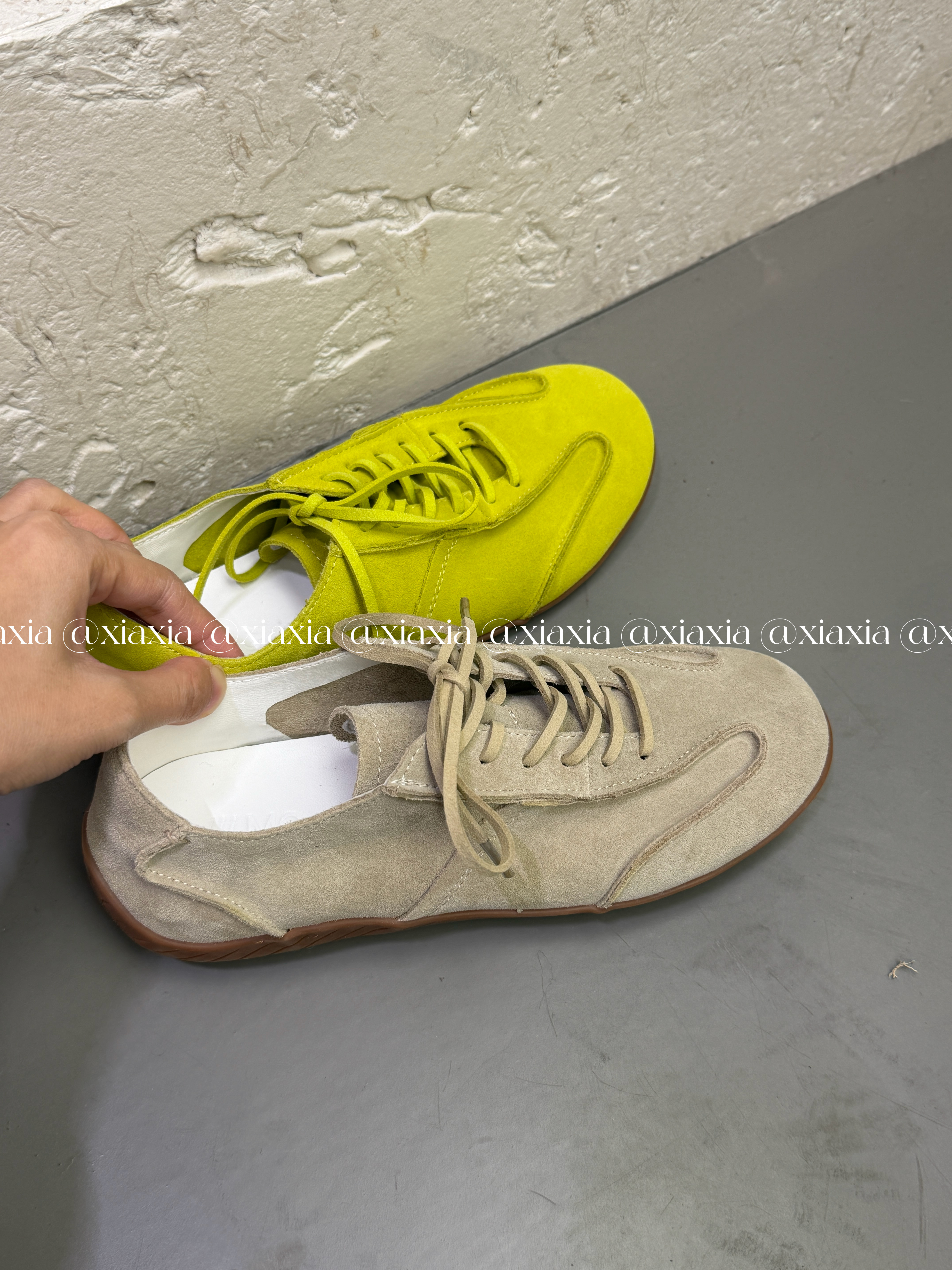 xiaxia-26s【慢跑德训】羊皮里百搭休闲女款时尚低跟德训鞋潮鞋