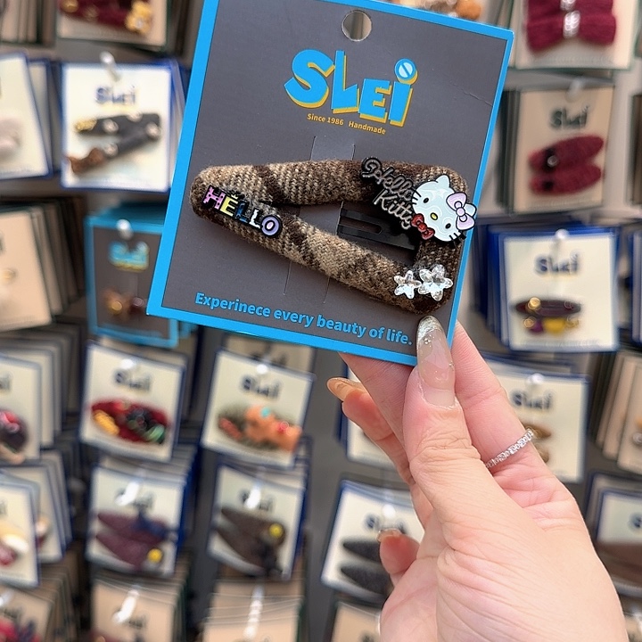 三角棕色kt掰掰夹