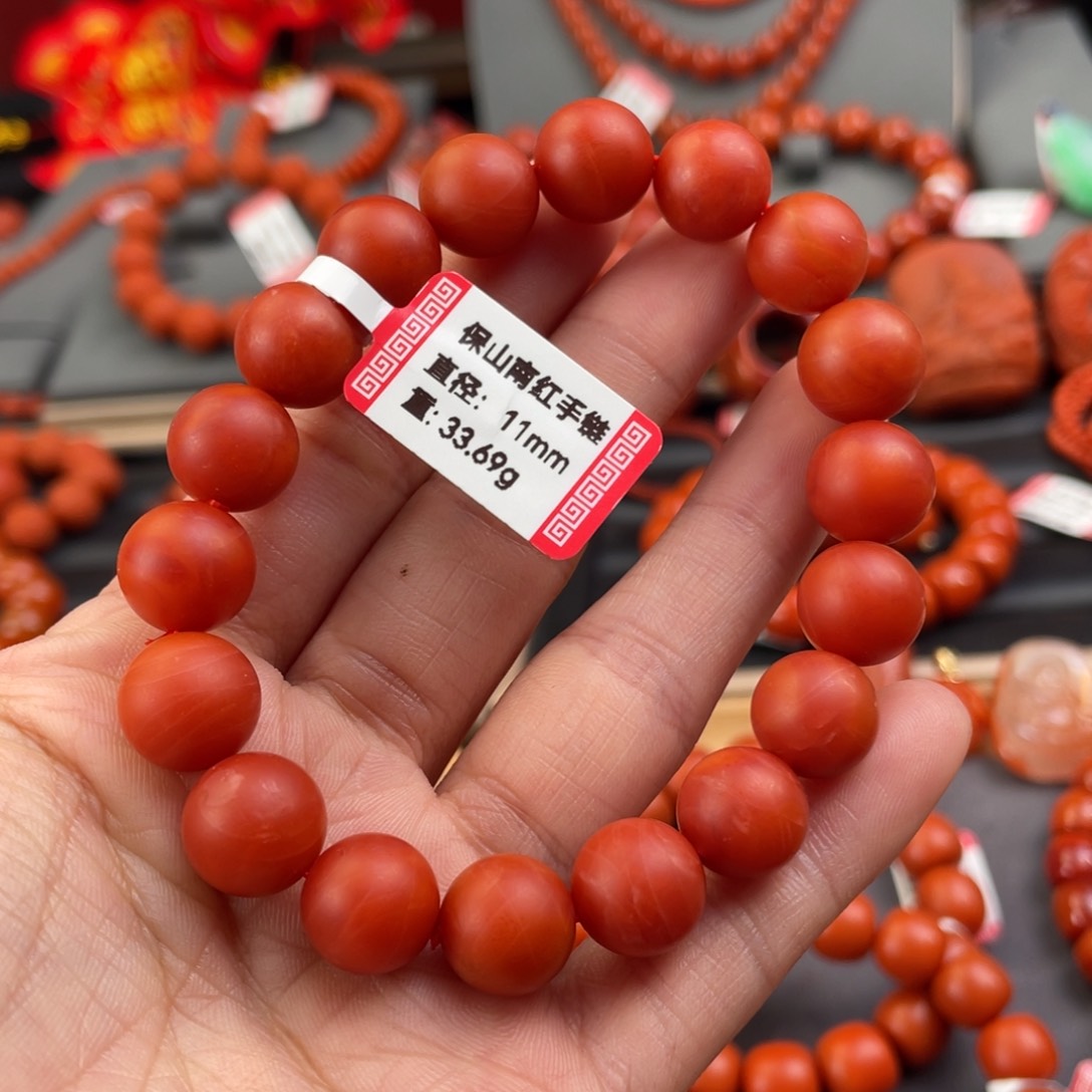 南红玛瑙手串未镶嵌雨*