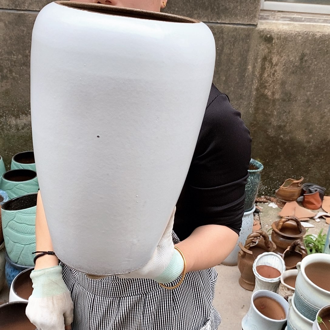 紫砂花盆正品口15高32