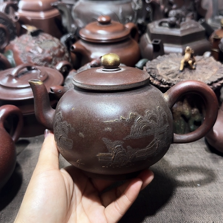 泥塑蹲*紫砂壶茶具壶