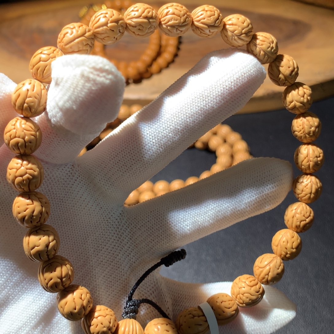 桃核手串1.0肌肉大肠纹野生桃核