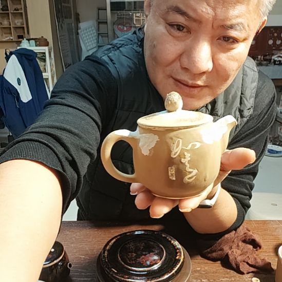 初***学天然老黑釉斗笠盏