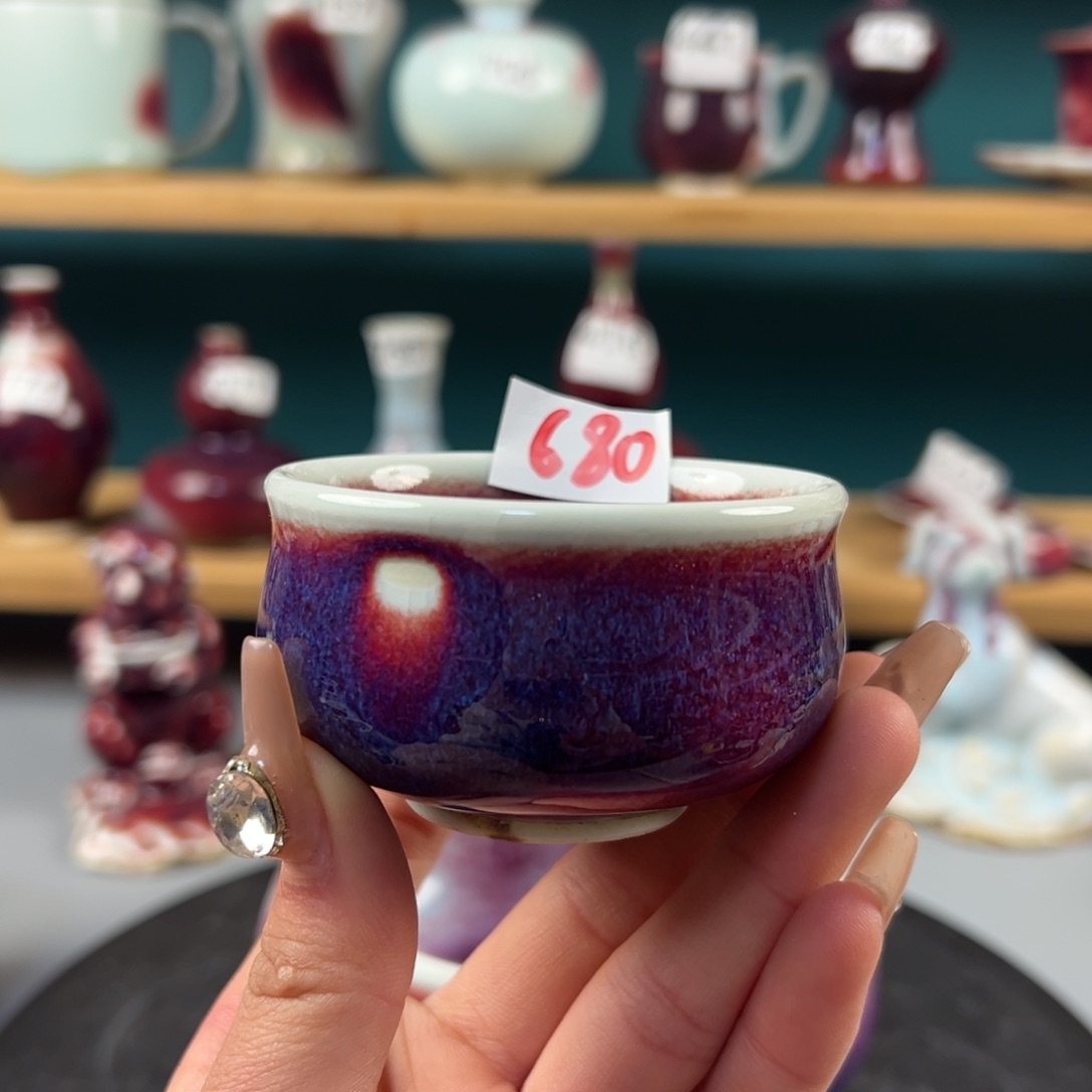 瓷片微瑕主人杯纯手工