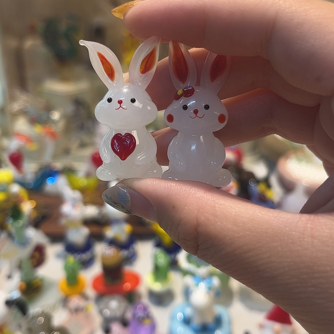 琉璃手工艺品一对