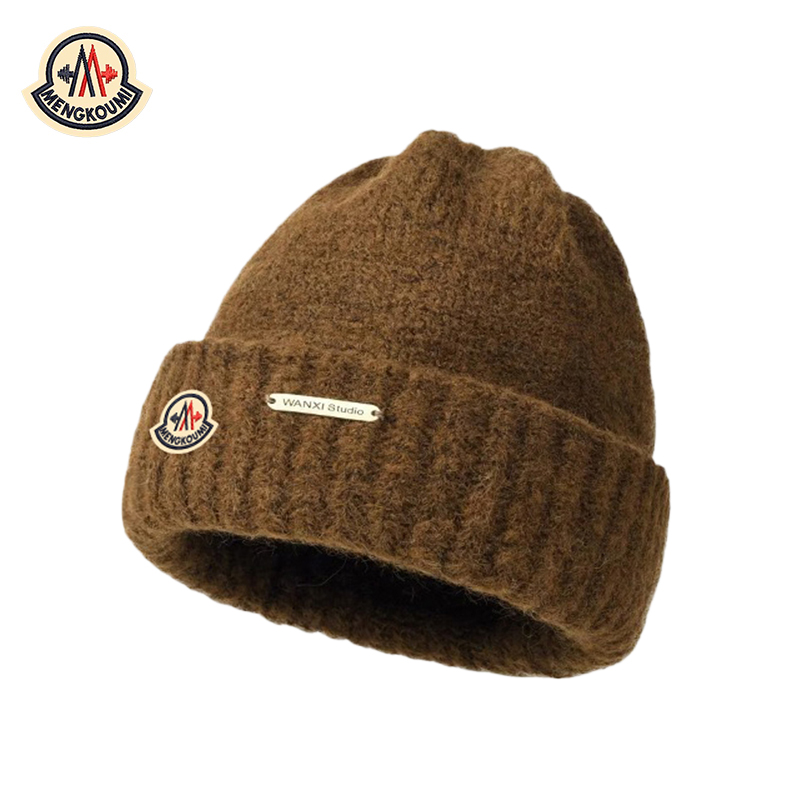 官方正品蒙口米毛线帽男女秋冬季时尚护耳保暖防寒加厚针织套头帽