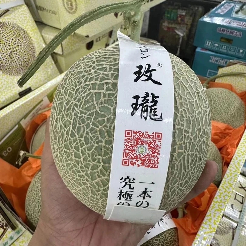 玫珑网纹蜜瓜 2.5斤左右 皮薄 一甜到底 口感细腻 入口化水 精品货 贪大 嫌小勿拍