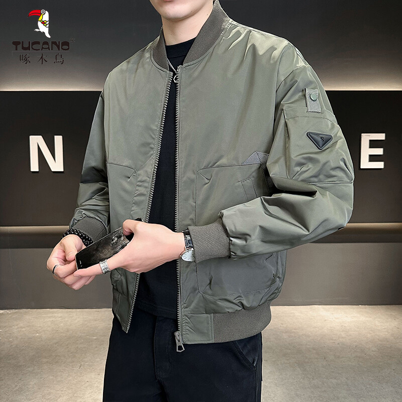 TUCANO/啄木鳥2025春季棒球领夹克男装百搭简约外套时尚档次帅气