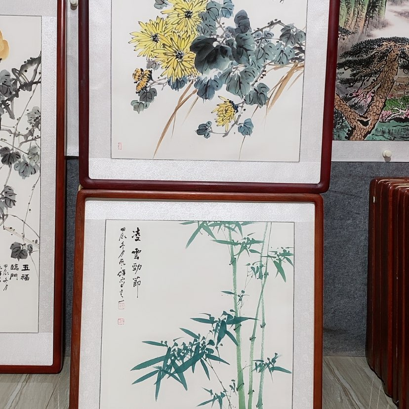 【闪购商品】国画书画作品带框65×65厘米