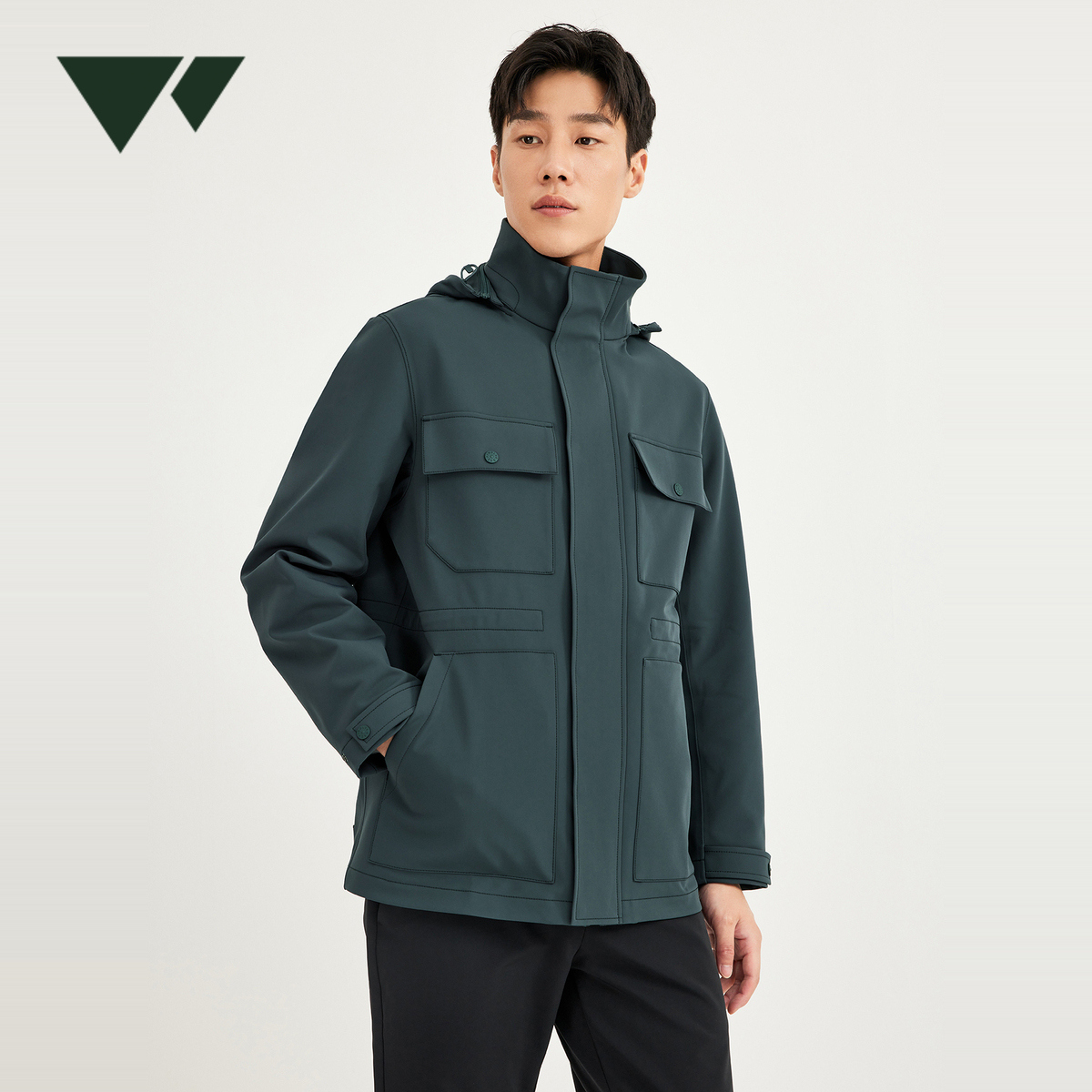 七匹狼可拆卸帽工装夹克男2025秋冬新款男士户外休闲保暖防水外套