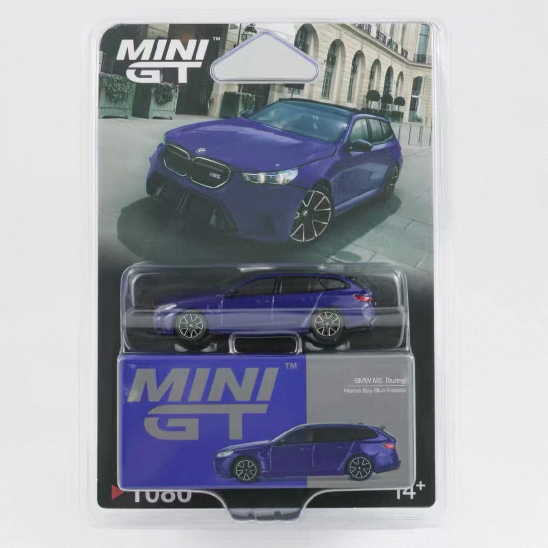 MINIGT1080 挂卡1:64 蓝色宝马汽车合金模型