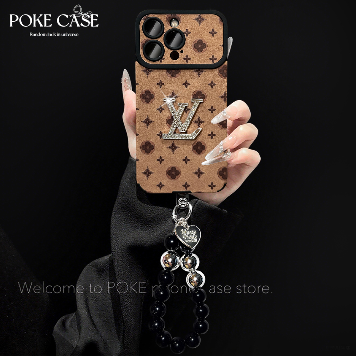 大视窗满屏四叶草适用苹果16PROMAX金属标华为VIVO小米OPPO手机壳