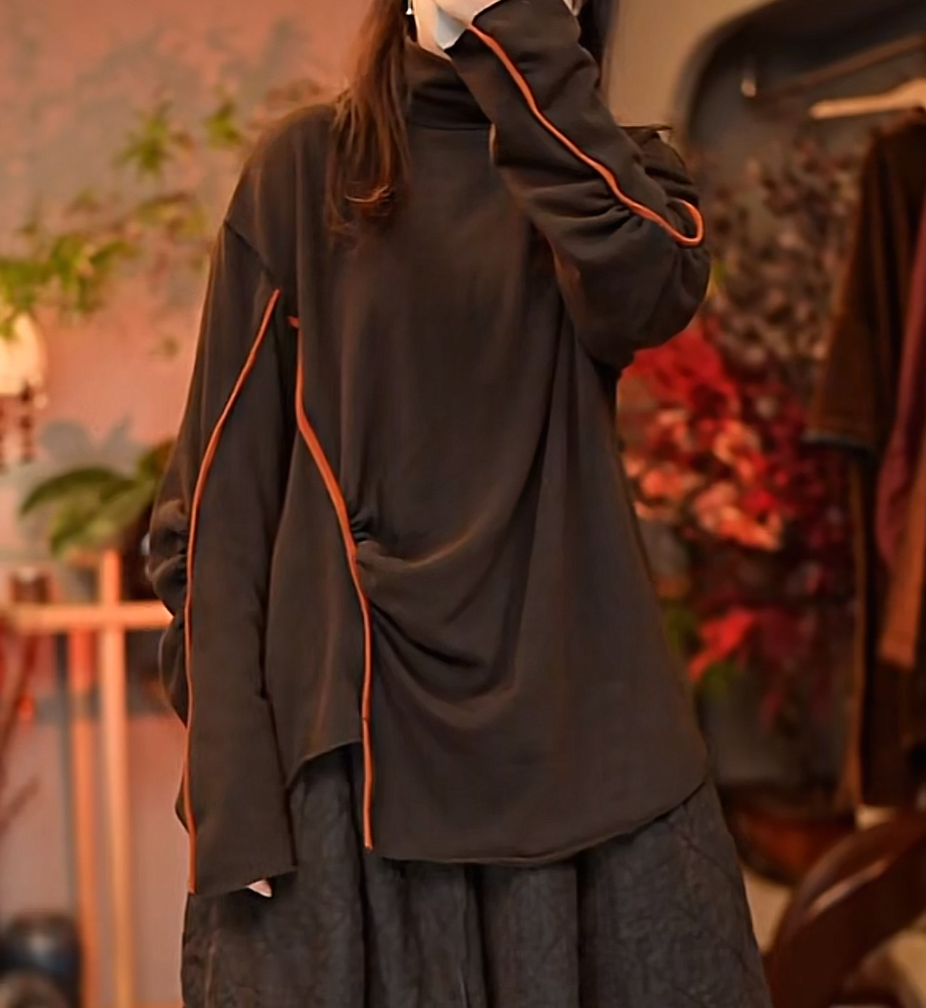 3029【靖原创）高品质新疆棉高弹磨毛打底衫（长70胸围138）