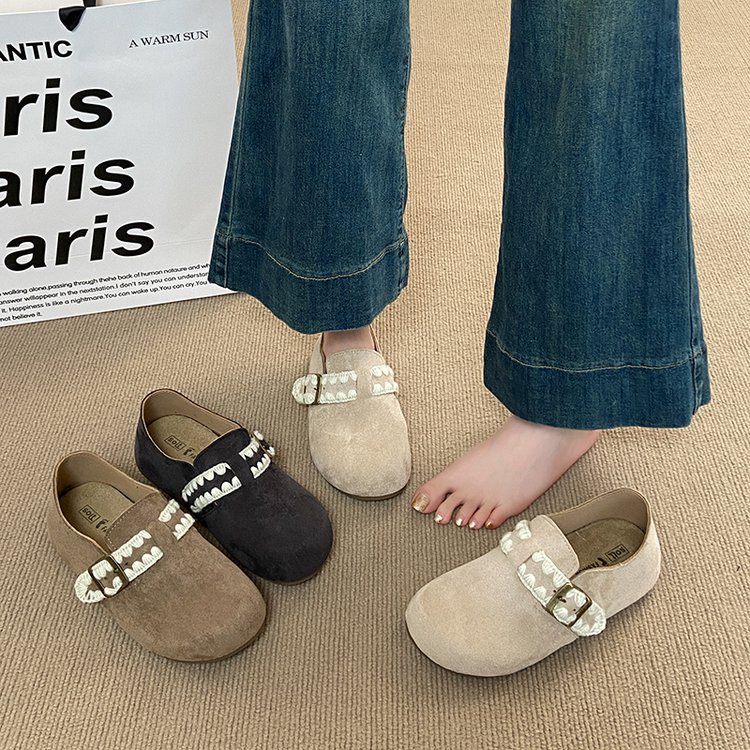 博肯女鞋软底2025新款外穿勃肯拖鞋女包头单鞋【全额补运费】