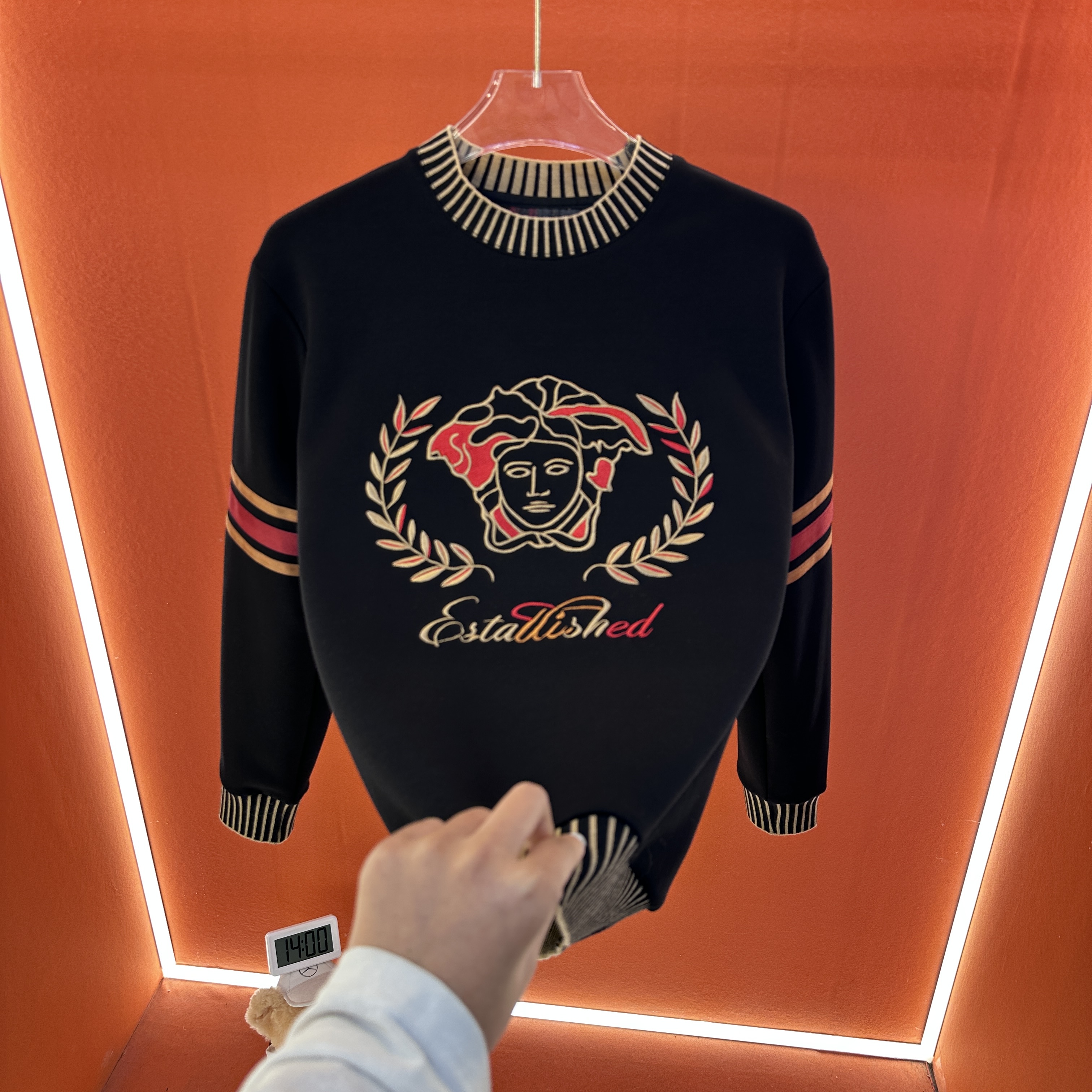 【ELK】2025冬季男士拼色長袖刺耐磨百搭重工卫衣110款01