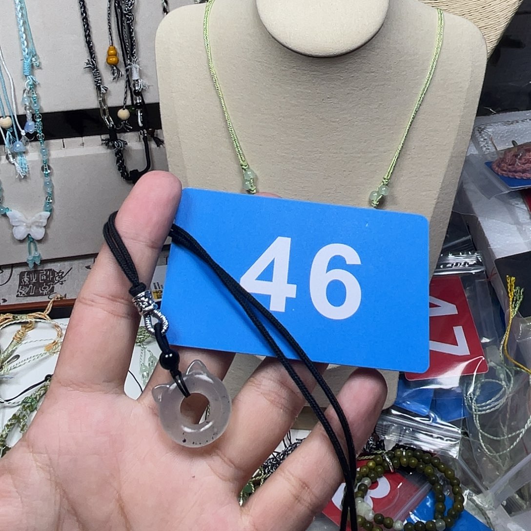 蛇纹石玉合金颈饰