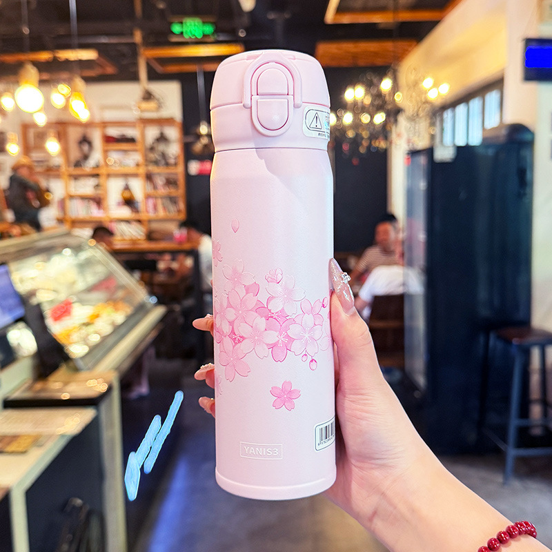 【晶晶乱炸】YANIS3弹跳双饮保温杯316不锈钢直身杯500ML