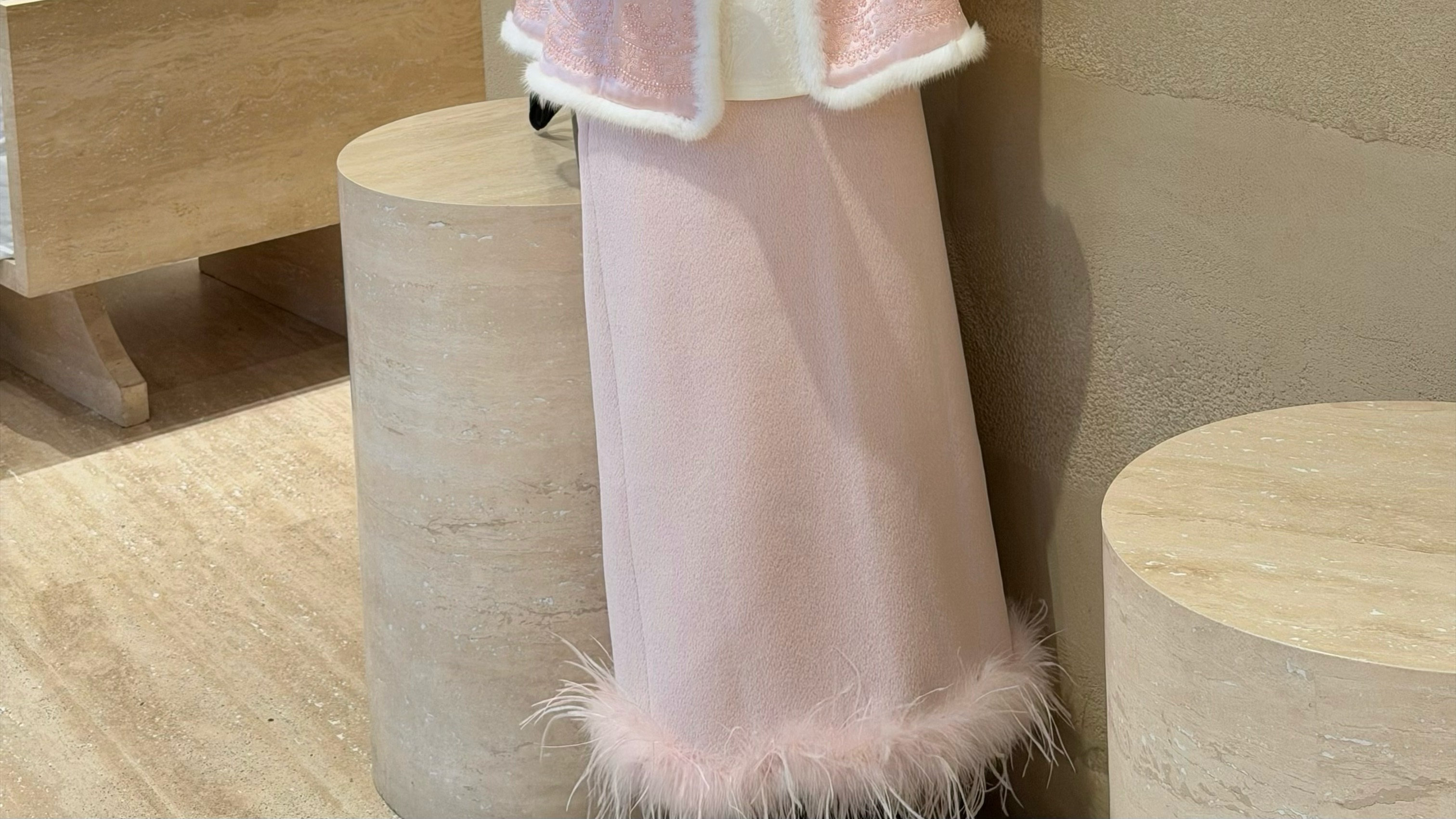 毛毛半裙A版显瘦