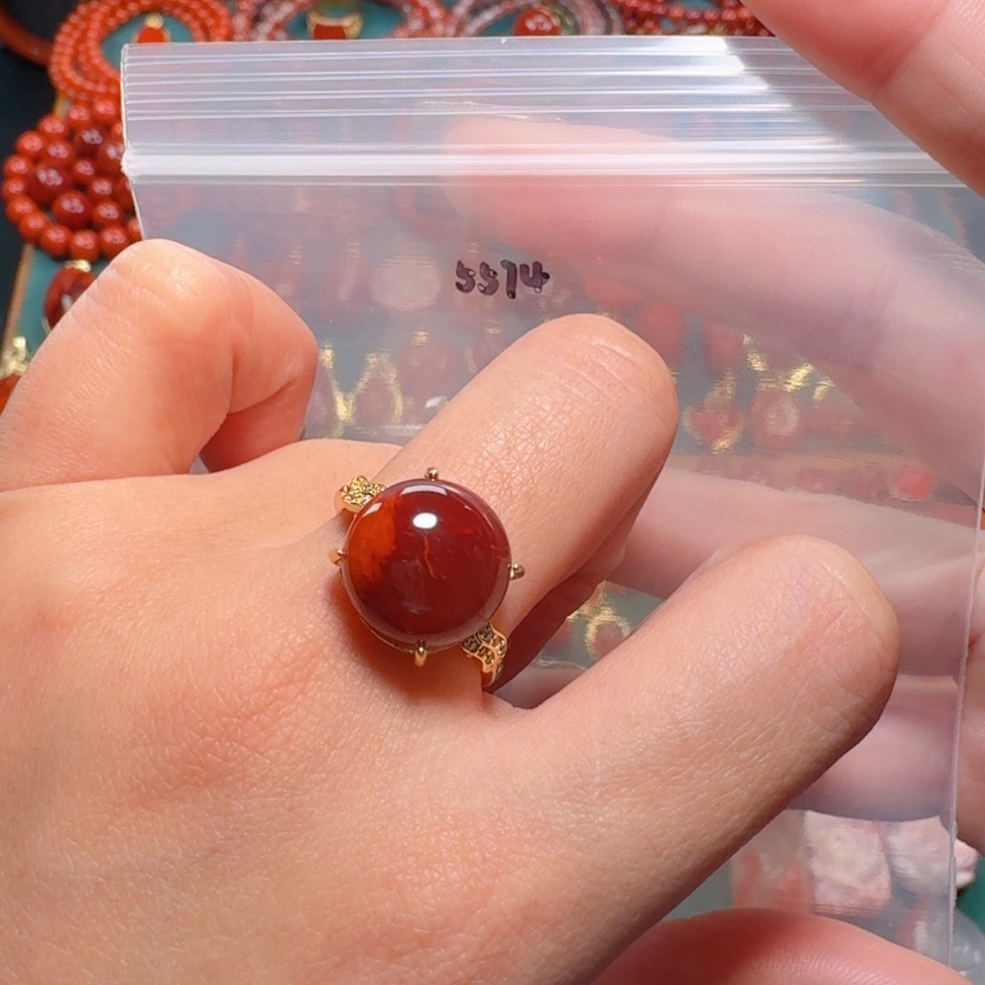 南红玛瑙南红银S925镶嵌