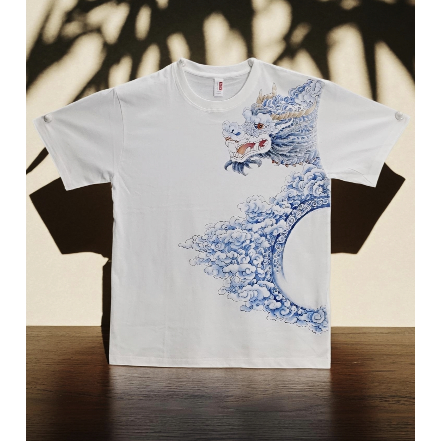手绘服装纯棉男T桖