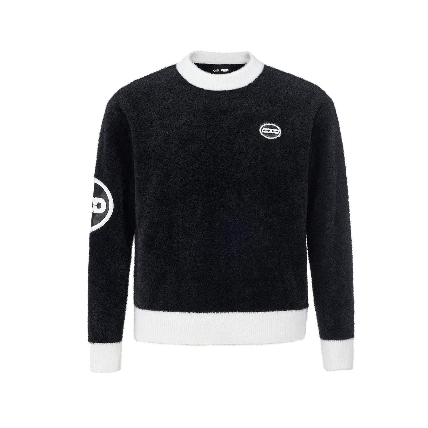 0GB-GOODBRAND 2025FW GOOD撞色贴布轻奢时尚圆领毛衣 男女同款