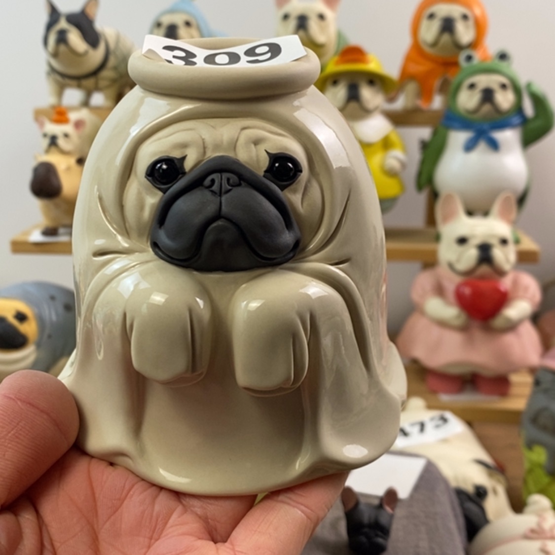 【闪购商品】微瑕309巴哥陶瓷周边