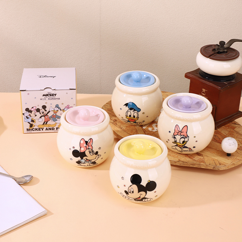 【旭业老张】迪士尼正版餐具套装米奇复古系列陶瓷炖盅-礼盒装